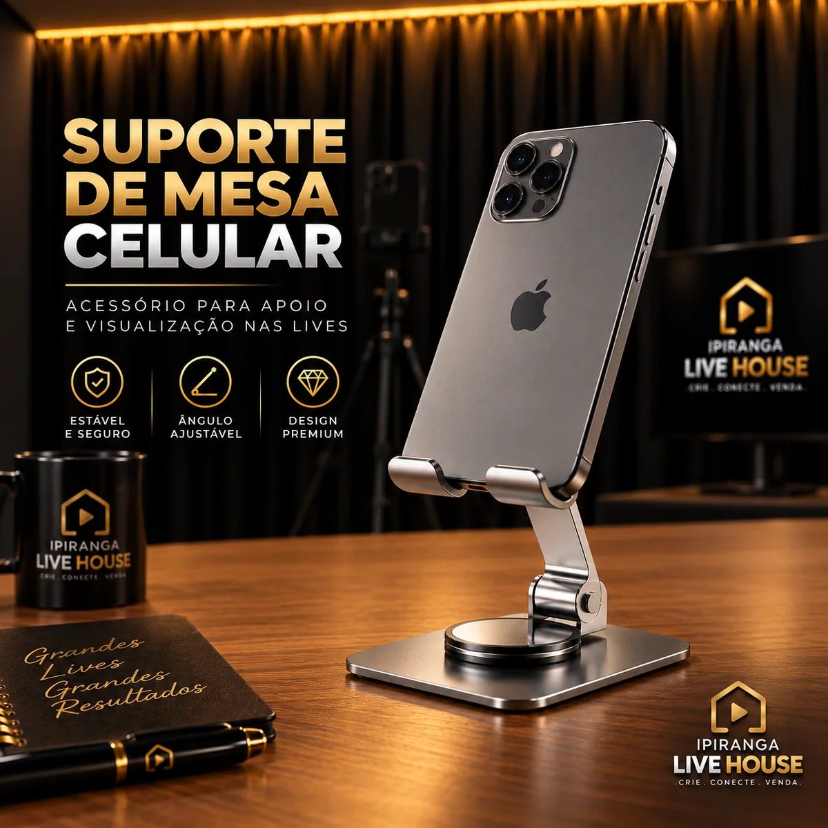 Suporte celular de mesa
